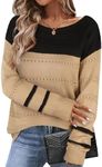 Zeagoo Crochet Tops for Women Fall Lightweight Fashion Outfits 2024 Long Sleeve Off Shoulder Sweaters