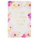 Eccolo Christian Writing Journal, “I Know The Plans I Have for You“, 200 Page Notebook with Inspirational Bible Verses, Flexible Cover, Ribbon Bookmark, 8.5x5.5