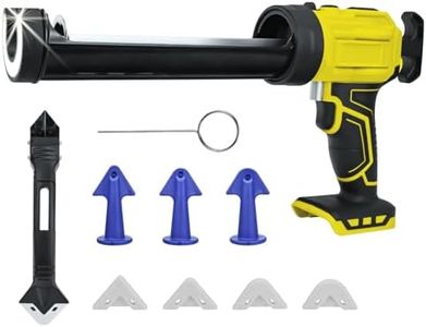 Cordless Caulking Gun for Dewalt 20V Batteries,No-Drip Caulking Gun with LED Light,10oz/300ml,4-Speed Adjustable Caulking Gun,Filling and Sealing Tool for Windows,Doors,Floors and Walls.
