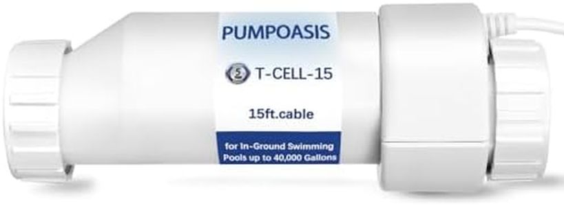 Salt Chlorine Generator Compatible with Hayward Tubo Salt Cell T-15 Series for Swimming Pools up to 40,000 Gallons, Refundable within 3 Years, Provide Chlorine Gas and Read Salt Level Correctly