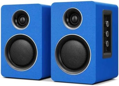 Computer Speakers, Bluetooth 5.3, USB-C, AUX/RCA, 3.5-Inch Woofer, Blue