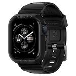 Spigen Rugged Armor Pro Designed for Apple Watch Case with Band Series 9/8/SE2/7/6/SE/5/4 45mm/44mm - Black