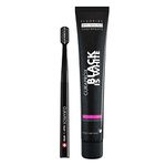 Curaprox Black is White Toothpaste, 60ml + CS 5460 Ultra-Soft Toothbrush - Activated Charcoal Whitening Toothpaste Set, 2 Count (Pack of 1)