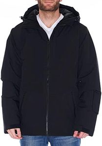 Alpine Swiss Mens Waterproof Ski Jacket Hooded Snowboarding Coat Warm Winter Snow Jacket Raincoat Black Small