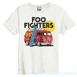 Amplified Foo Fighters Collection - Camper Van Men's T-Shirt Cream Regular, Black, L