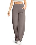 G4Free Yoga Pants for Women Wide Leg Dress Pants for Work Office Business Comfy Lounge Palazzo Pants with Pockets High Waist (Taupe,S,29")