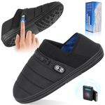 Heated Slippers, BIAL Rechargeable Battery Heated Sheos Winter Warm Slippers Cordless Heat Feet Warmers Cozy Shoes Cold Weather Camping Slippers for Men Women Cold Feet(L)