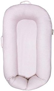 BIRDIE BAE | Premium Baby Lounger |100% Cotton Cover | Supervised Multifunctional Lounger for Playing and Tummy time | Easy Clean Removable Cover | Baby Essentials | Baby Nest (Taupe Gingham)