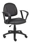 Boss Office Products Posture Task Chair with Loop Arms in Black