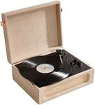 Arkrocket Coryphaeus Vinyl Record Player 3-Speed Bluetooth Input and Output Built-in Speakers with Magnetic Cartridge Auto Off (Flora Engraved)