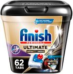 Finish Ultimate Plus Infinity Shine - 62 Count - Dishwasher Detergent - With Protector Shield and CycleSync™ Technology - Dishwashing Tablets - Dish Tabs