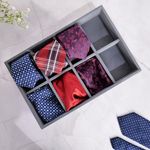 La Trove Luxury Tie Pocket Square Trays Drawer Organiser Display Tray For Ties Pocket Squares and other Accessories (8 Slot)