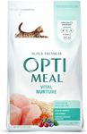 Optimeal Vital Nurture Kitten Food - Kitten Food Dry Chicken and Rice Recipe for Healthy Growth, High Energy, and Healthy Digestion and Immunity Support, Pack of 2 Cat Food Carton Tubes 1.4lbs Each