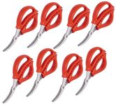 Seafood Scissors Fish Scissors Crab Traps Shrimps Scissors Crab Clip red 8 Pcs