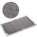 BINO | Loofah Non-Slip Bath Mat for Tub - Light Grey | Spa-Inspired Comfort, Quick-Drying, Secure Suction Cups | Exfoliating Shower Mat for a Luxurious and Safe Bathing Experience