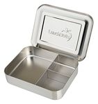 LunchBots Bento Trio Large Stainless Steel Food Container - Three Section Design Holds Sandwich and Two Sides - Bento Lunch Box for Kids or Adults - Dishwasher Safe and BPA-Free – All Stainless