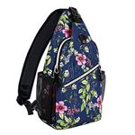 MOSISO Sling Backpack,Travel Hiking Daypack Periwinkle Crossbody Shoulder Bag, Blue