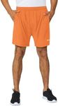 baleaf Men's 5" Running Athletic Shorts Zipper Pocket for Workout Gym Sports Lightweight Quick Dry Vibrant Orange Size S