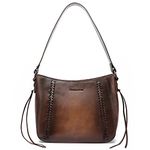 Montana West Genuine Leather Concealed Carry Purse for Women Hobo Bags with Tooling Handle & Tassels MWG01-G9067CF