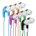 SP SOUNDPRETTY Bulk Kids Earbuds for Classroom 100 Pack Multi Color Bulk Multi Pack Earbuds Earphones Headphones for Children Students Schools Computers iPad Chromebooks Libraries Hospitals