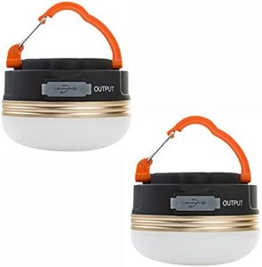 Portable LED Camping Lantern with USB Cable, 3 Lighting Modes Camping Lamp with Magnetic Base, 3W, 1800mAh, Waterproof(IP65) Camping Light - 2 Pack