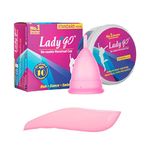 Lady Go Reusable Menstrual Cup With Free Female Urinal Device - Standard Model - Large (Pink)