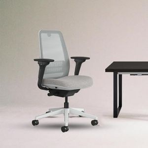 Steelcase Personality Plus Chair | 12 Years Warranty | DIY Assembly | Lumbar Support | Light Weight Chair | Supports up to 110 kg | Ergonomic Chair for Office and Home | Seagull Frame (Smoke)