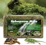 100QT Premium Sphagnum Moss for Reptiles- 28OZ Natural Moss Reptile Moss Bedding for Terrarium, Hatching, Forest Sphagnum Moss Reptile Substrate for Snakes, Gecko, Turtles, Frogs, Leopard