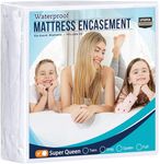 Utopia Bedding Zippered Mattress Encasement Super Queen - 100% Waterproof and Bed Bug Proof Mattress Protector - Absorbent, Six-Sided Mattress Cover