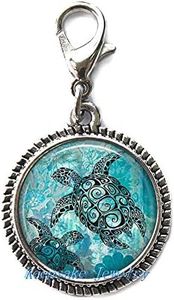 Sea Turtles Zipper Pull,Perfect for Necklaces, Bracelets, Keychain and Earrings Charm Planner Charm Sea Turtles Handmade Jewelry