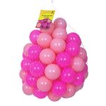 Straame Playballs, Soft Pit Balls for Kids, Small Colourful Plastic Balls, Crush Proof, Smooth Soft Surface, Toxic Free, Baby Approved Playball Set (Pink and Baby Pink, 100 Balls)