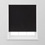 A.Unique Home Premium Trimmable Thermal Blackout Roller Window Blind in a Variety of Colours and Sizes Ideal for any Room - 2FT - Black - 60cm (W) x 170cm (L) | 23.6" (W) x 66.9" (L)