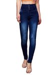 Miss Chase Women's Skinny Fit Denim Jeans(MCAW18DEN02-87-71-32,Navy Blue,32)