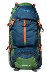 F Gear Hunter Blue 75L Large Trekking Backpack with Rain Cover|Rucksack Bag for Men Women|Drawstring|Shoe Pocket|Water resistant|Light Weight|Hiking Daypack Weekender Camping Outdoor Camps Bag