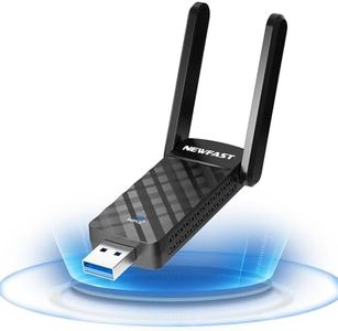 NEWFAST 1800Mbps Chiavetta WiFi per PC Fisso, Antenna WiFi USB per PC Dual Band 2.4G/5.8G USB WiFi 6, AX1800 Adattatore WiFi USB 3.0, WPA3, OFDMA, MU-MIMO, Beamforming, per Windows 11/10