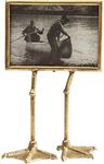 Kare Design Frame Duck Feet Horizont, Gold, Glass Clear, Room Decor, Extravagant, Picture Frame, Living Room, Bedroom, Hallway, Childrens Room, 38x19cm