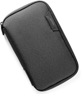 UT Wire Folio 1L Tech Pouch for Personal or Individual Family, Travel, Work Cable Organizer, Electronic Tech Accessories with Label Identification, Small in Black