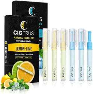 Nicotine-Free Smoking Alternative Inhaler (6-Piece) Natural Habit Replacement - Tobacco-Free, Non-Electric Craving Relief - Quit Smoking & Vaping Aid (Peppermint & Lemon Lime)