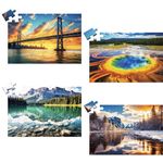 mjyphdm 4 Pack 36 Large Piece Puzzles for Adults, Jigsaw Puzzles for Adults Seniors with Alzheimer's Dementia, Alzheimers Products Easy Puzzles Memory Aames for Seniors