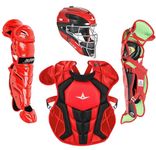 All-Star S7 Axis for Ages 12-16, 15.5" - Baseball Catching Equipment Kit, Meets NOCSAE Standard - Scarlet Red, Black