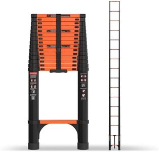 SINMEIRUN 20.3FT Telescoping Ladder, Portable Extension Folding Ladder, Multi-Purpose Compact Telescopic Ladder for Household or Outdoor Work, 330lbs Max Capacity
