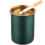 Car Ashtray with Lid, Portable Smell Proof Ashtray for Car, Detachable Smokeless for Car Cup Holder, Stainless Steel Windproof Extinguished Butt Bucket Ash Tray for Outdoor Travel Home Office