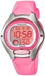 CASIO Women's Stainless Steel Rim Digital Watch, Pink Dial, Pink Band, Mid Size