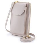 S-ZONE PU Leather RFID Blocking Crossbody Cell Phone Bag for 6.7 Inch Cellphone Women Leather RFID Blocking Wallet Purses with Credit Card Slots