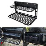 AL4X4 2-Tier Tailgate Table Rear Foldable Storage Cargo Rack Outdoor Camping Desk for 2007-2022 Jeep Wrangler JK&JL 4 Door (Not Fit JK Models with Stock Subwoofer)