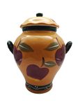 Tuscany Country Apple, Hand Painted Ceramic, Cookie jar Canister, 84176 by ACK