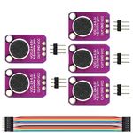 Youmile 5PACK Microphone Amplifier Module MAX4466 Electret Microphone Amplifier GY-MAX4466 Breakout Sensor, with Adjustable Gain Breakout Board for Arduino