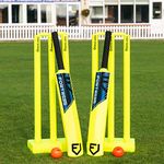 FORTRESS Garden Cricket Set - Available in 3 Sizes | Full Set or Half Set | Lightweight Cricket Equipment (Full Set, Kids (Size 2))