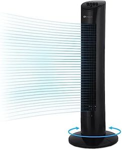 PureMate Tower Fan, 31-inch Oscillating Tower Fan with Aroma Function, 3 Cooling Speed Settings with Ultra-Powerful 60W Motor, Portable Floor Bladeless Fan for Bedroom & Home