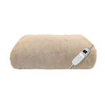 lakeland StaySnug Velvety Taupe Heated Throw – Fleecy Electric Blanket 9 Heat Settings & Timer 160cm x 120cm